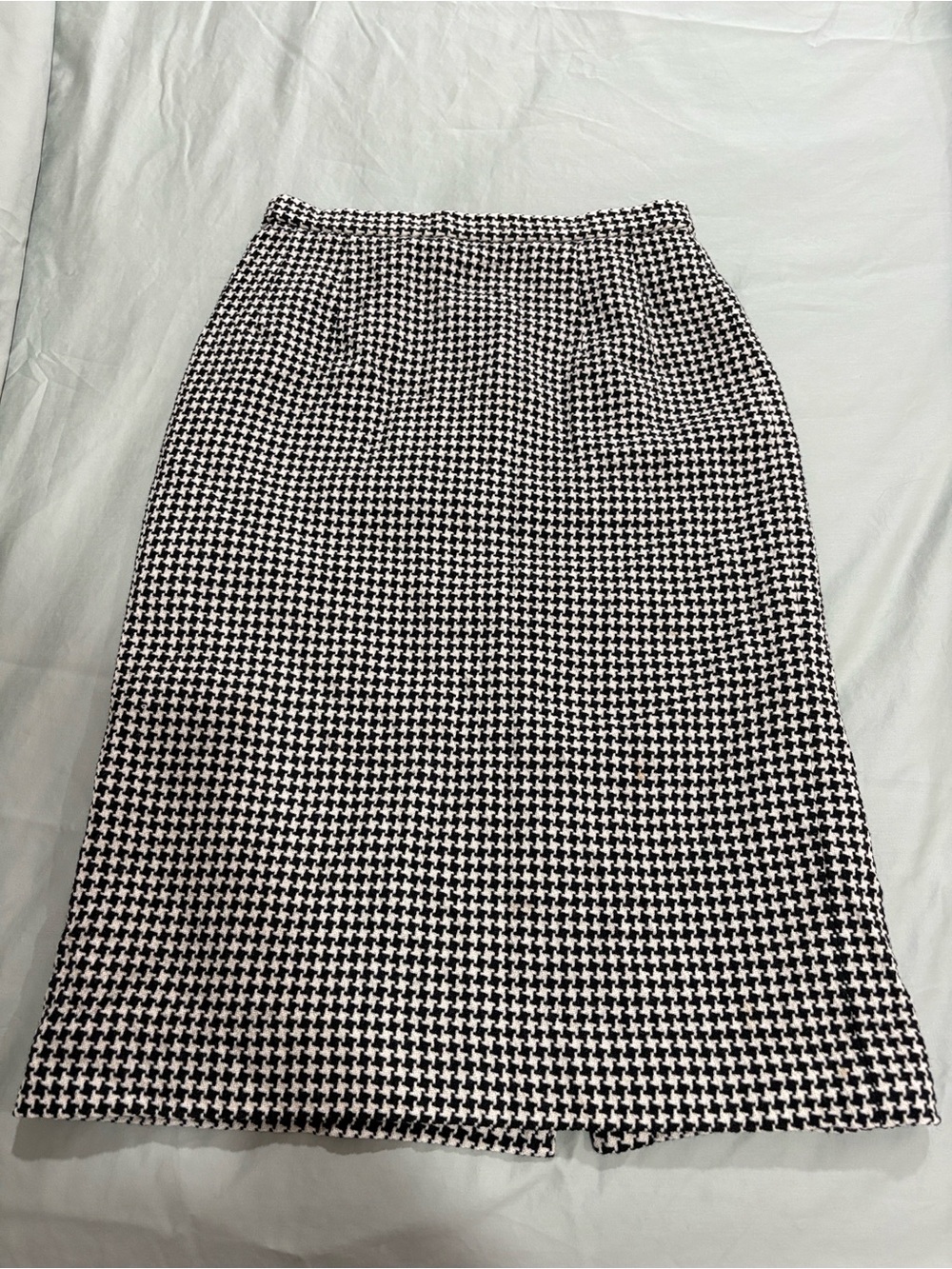 Vintage Pendleton 100% Virgin Wool Houndstooth Midi Skirt Size 6